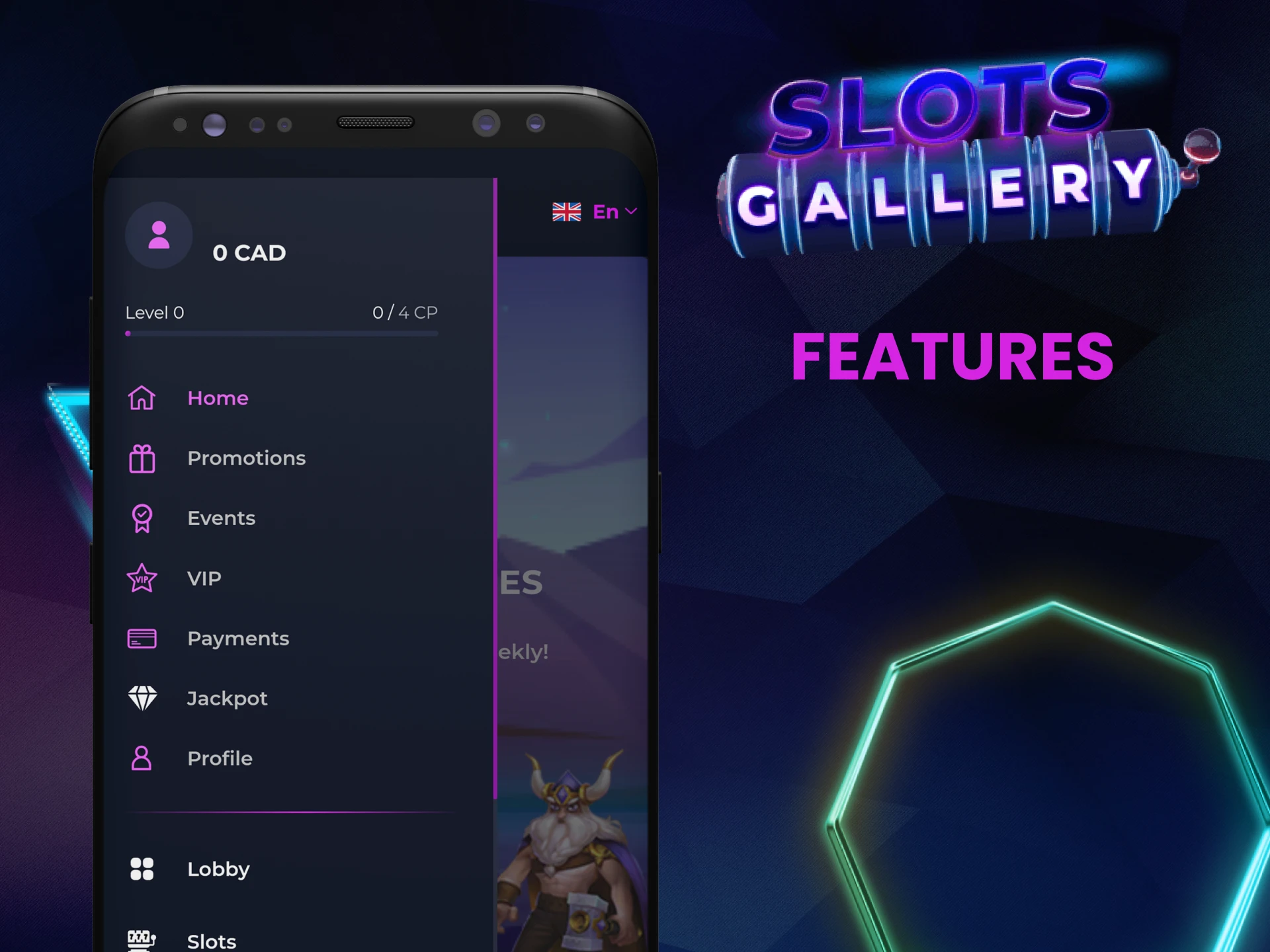 Find out about the features of the Slots Gallery application.