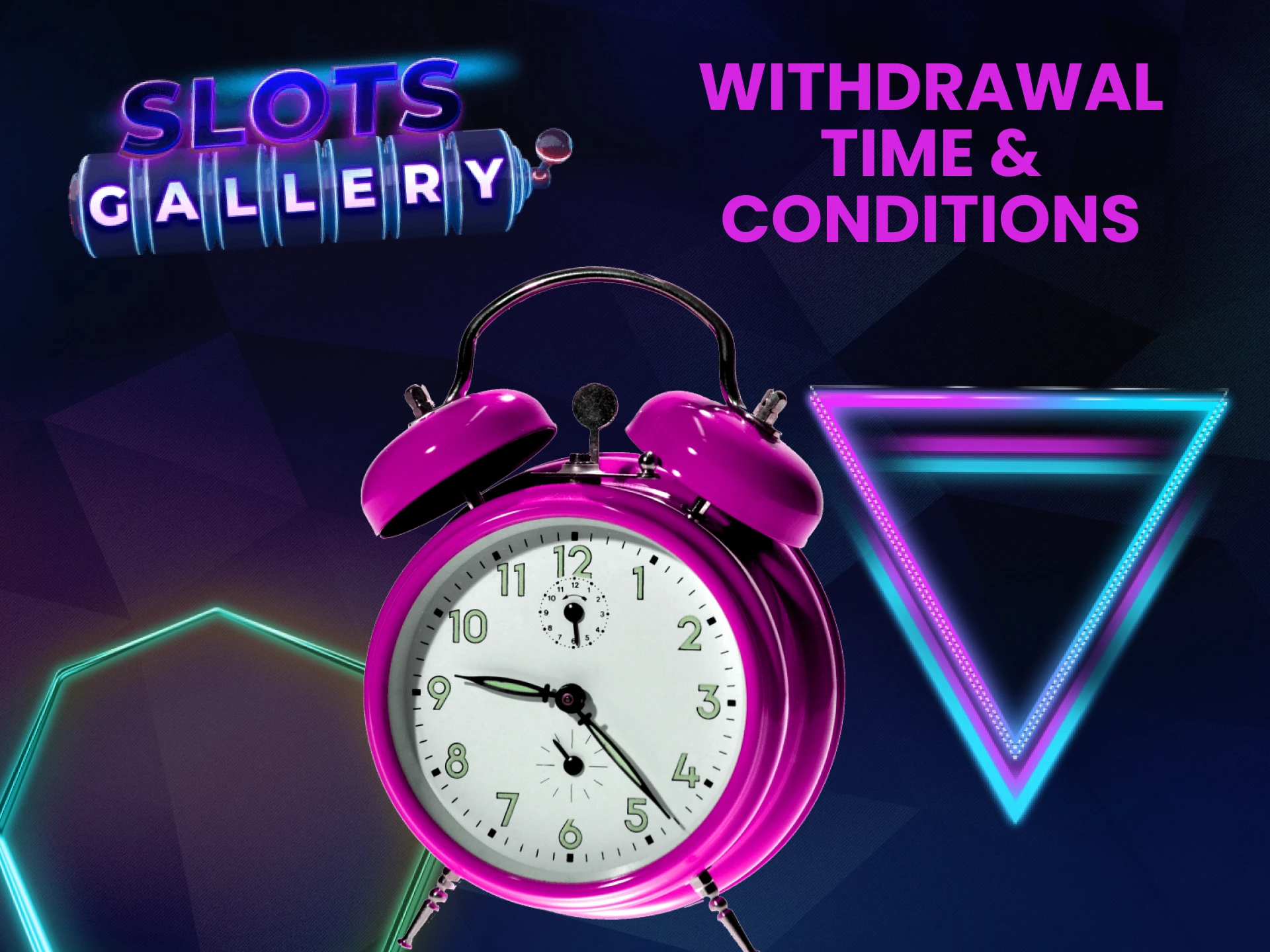 We will tell you how long it takes to withdraw funds to Slots Gallery.