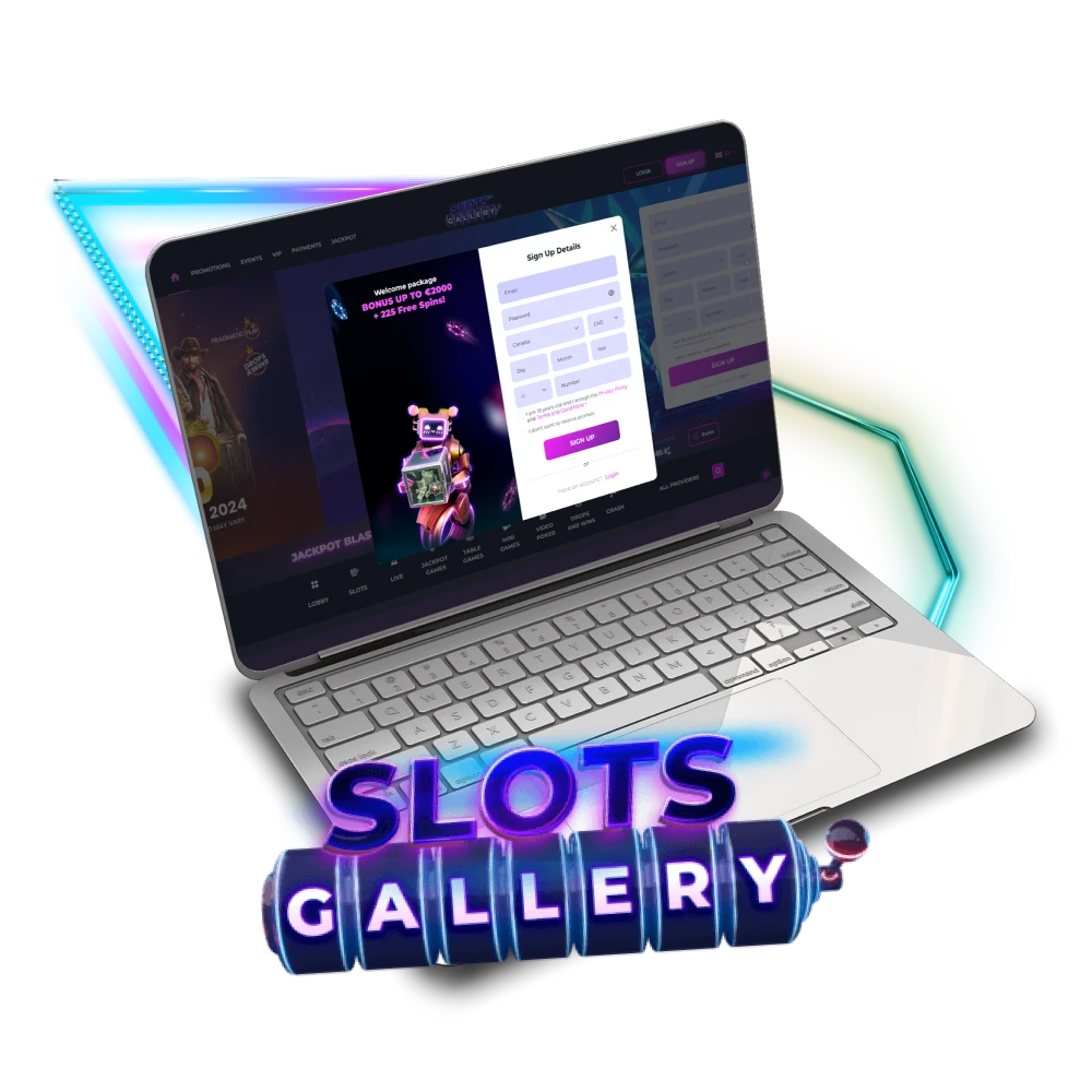 We will tell you everything about registering on the Slots Gallery website.