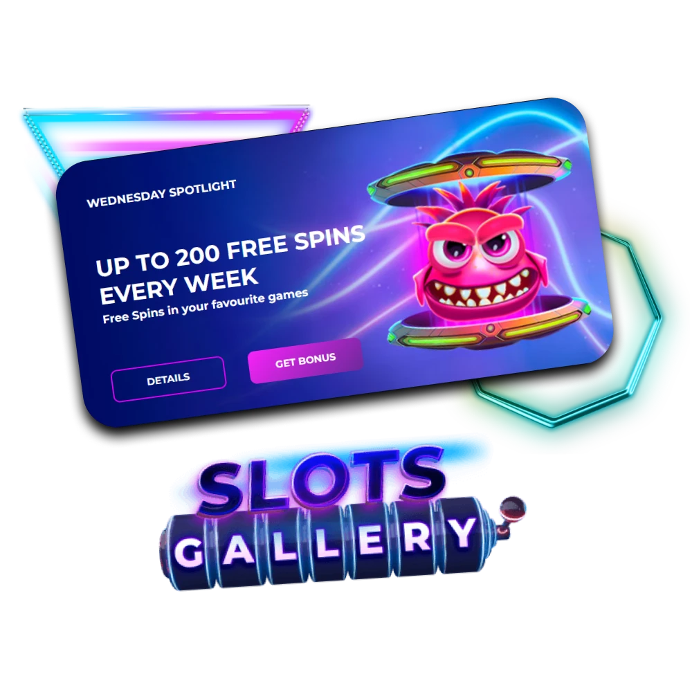We will tell you about the free spins bonus from Slots Gallery.