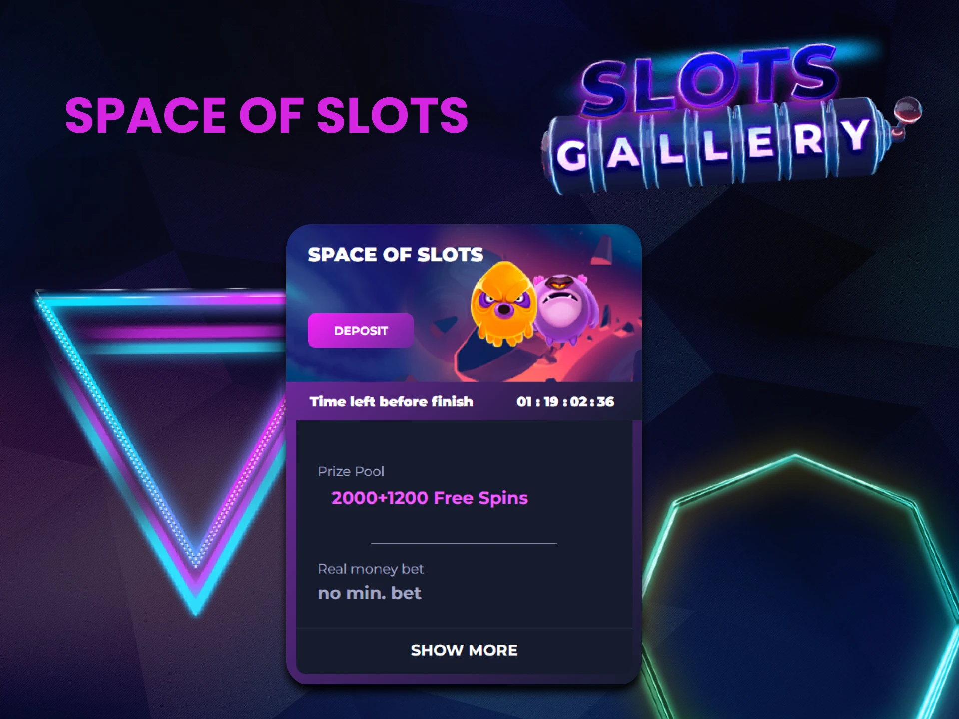 Take part in the Space of Slots tournament from Slots Gallery.