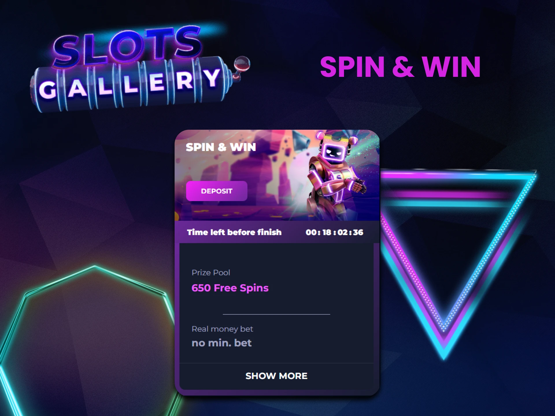 Take part in the Spin&Win tournament from Slots Gallery.