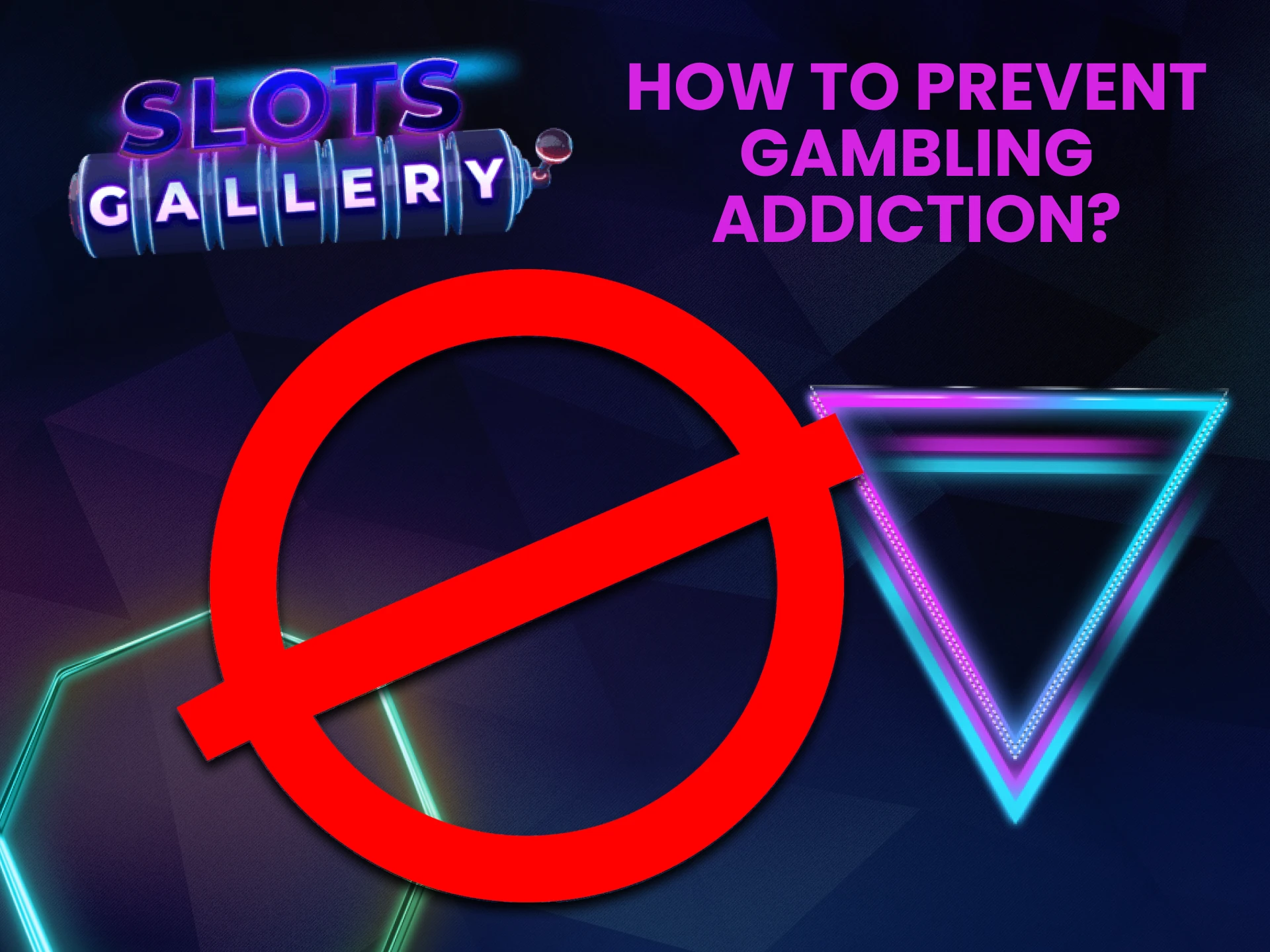 We will tell you how to avoid becoming addicted to gambling on the Slots Gallery website.