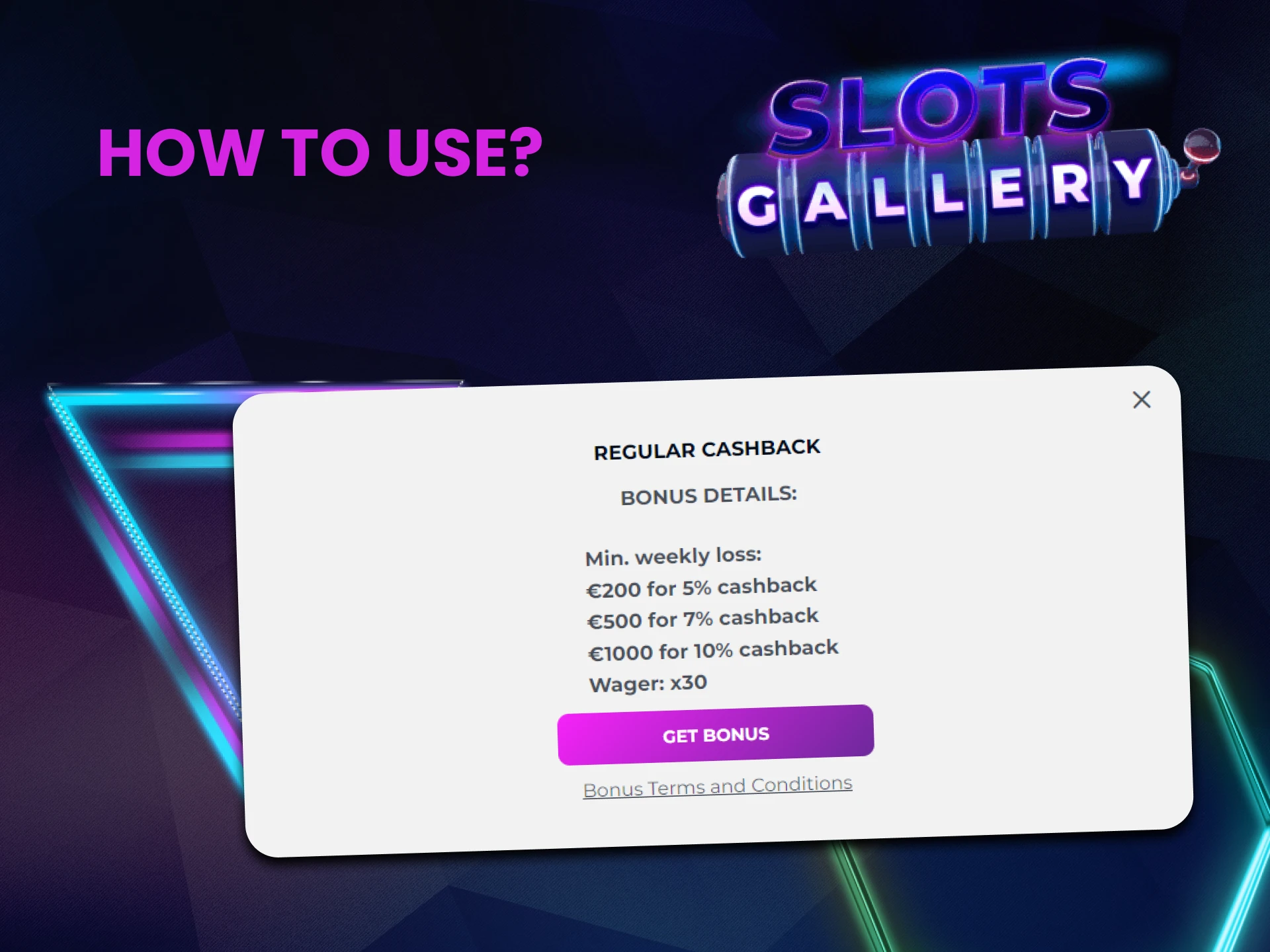 We will tell you how to use bonuses on SlotsGallery.