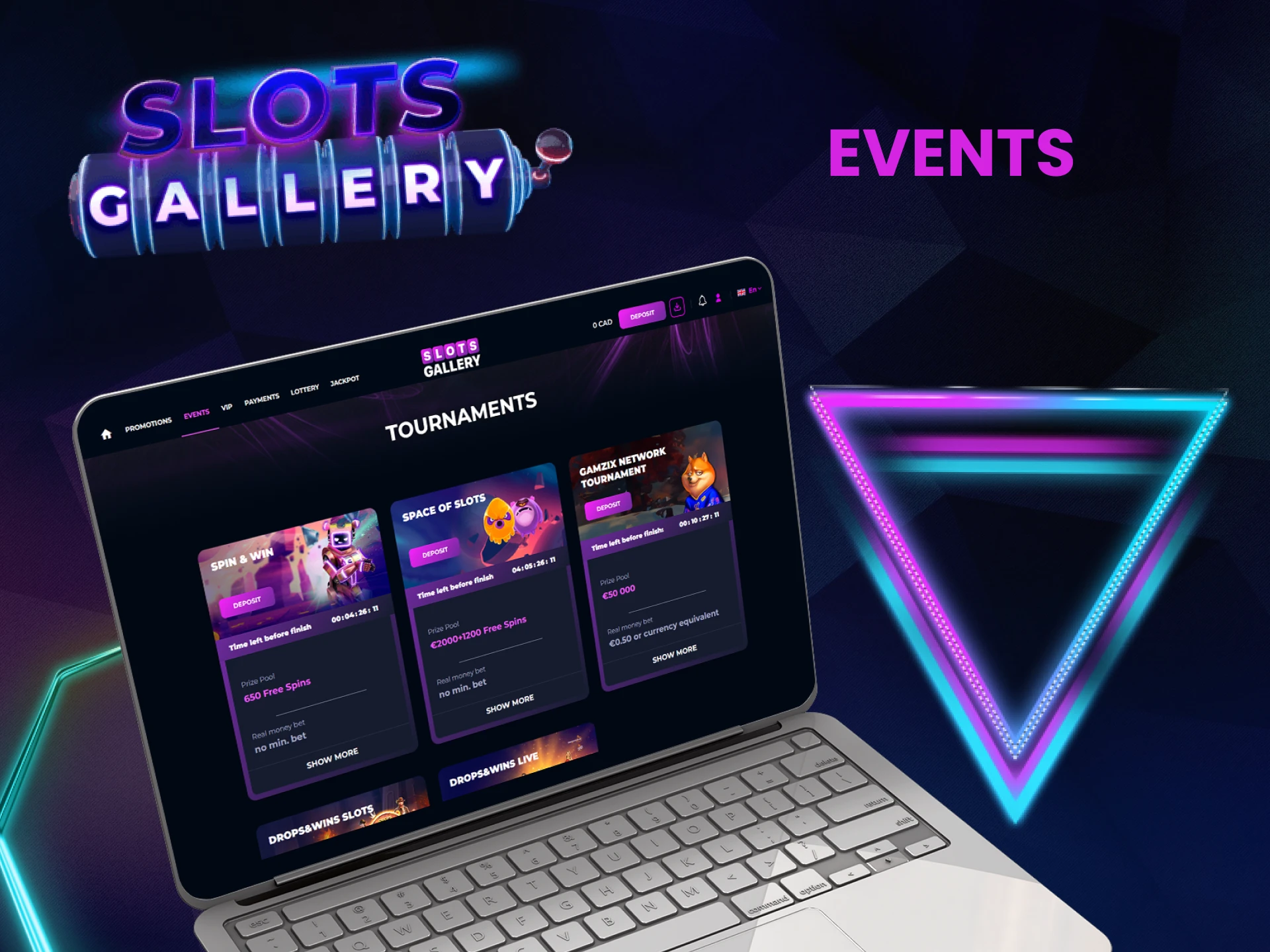 We will tell you about the events that are on SlotsGallery.