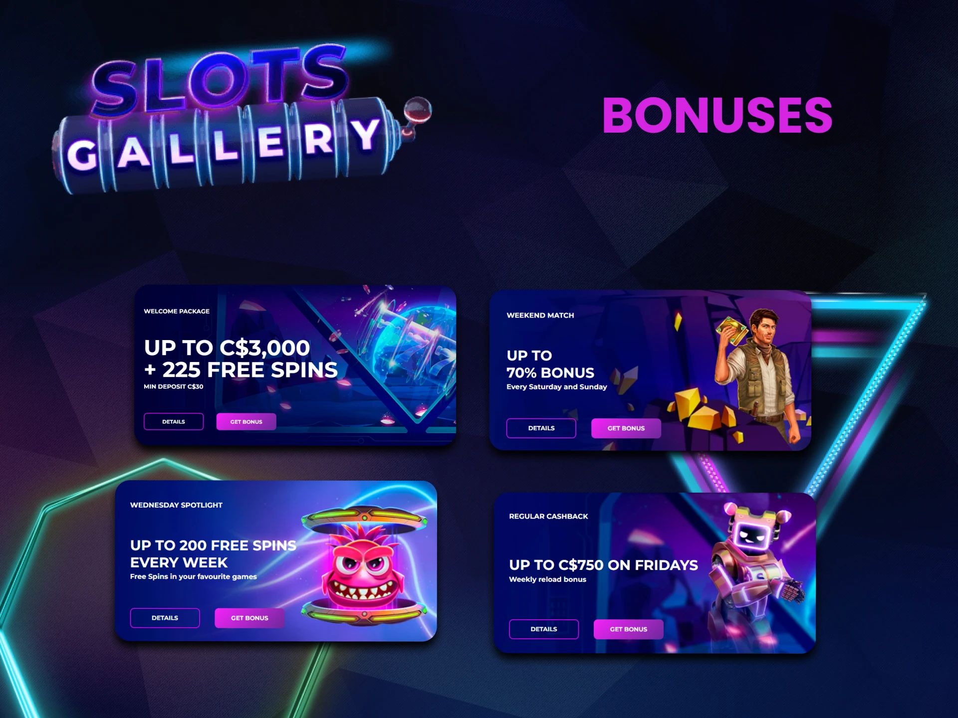 Get bonuses for crash games from Slots Gallery.