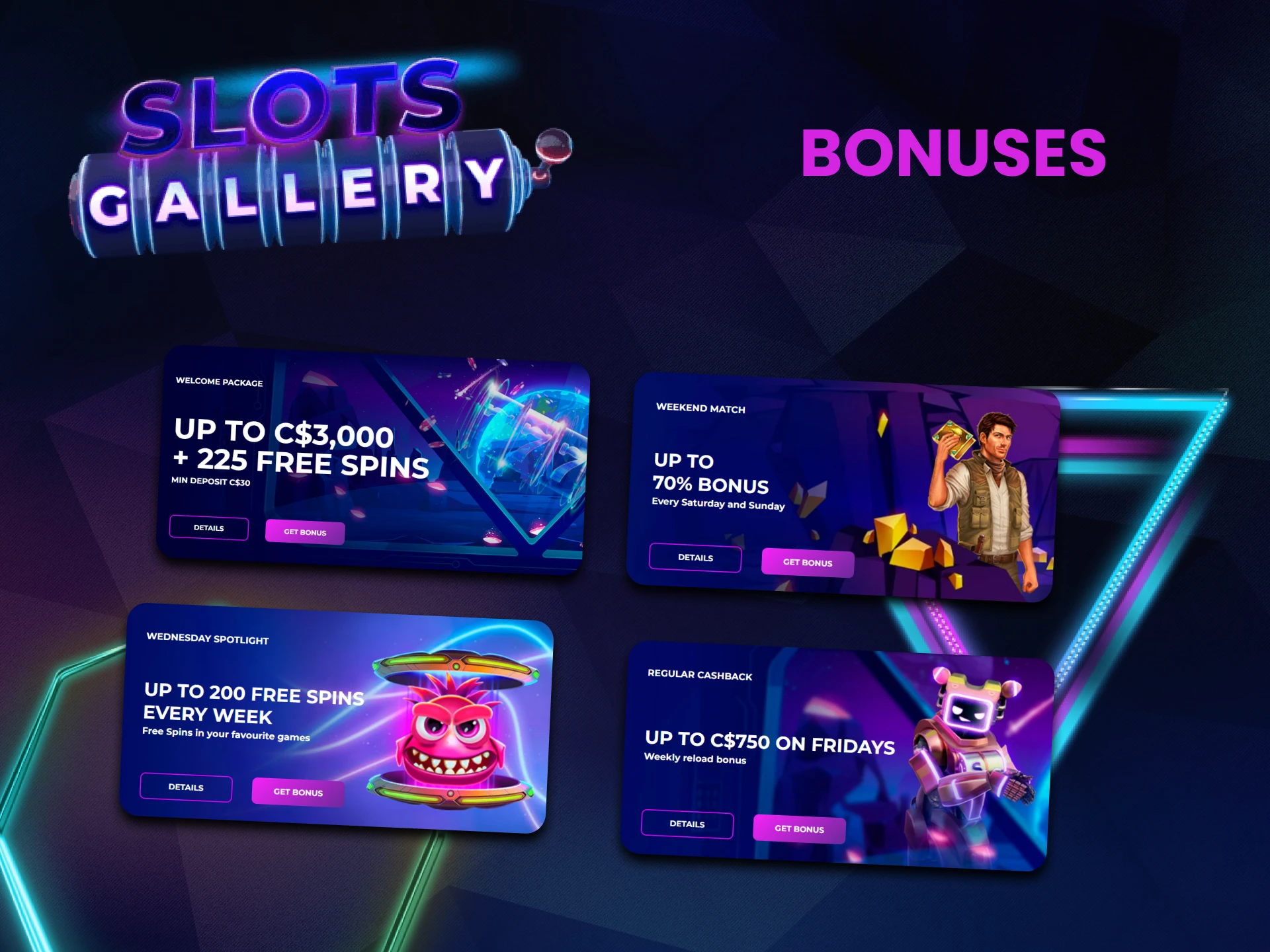 Slots Gallery gives bonuses to roulette players.